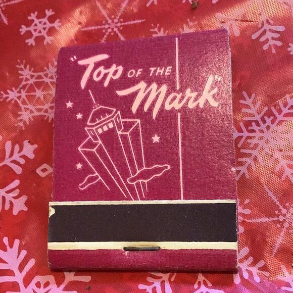 Vintage top of the mark Nob Hill, San Francisco postcard, fold out map, matchboo - Picture 5 of 9